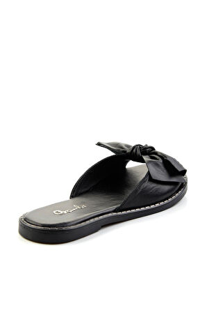 Siyah Leather Kadın Terlik K04507101803