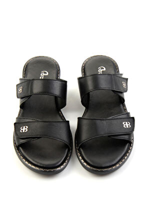 Siyah Leather Kadın Terlik K04073102003