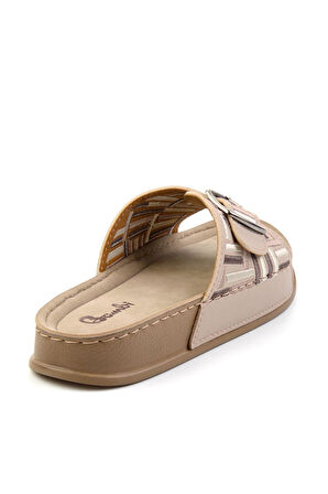 Bej Çok Renkli  Kadın Terlik K04099500109