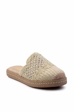 Bej Örgü  Kadın Terlik K04117165016