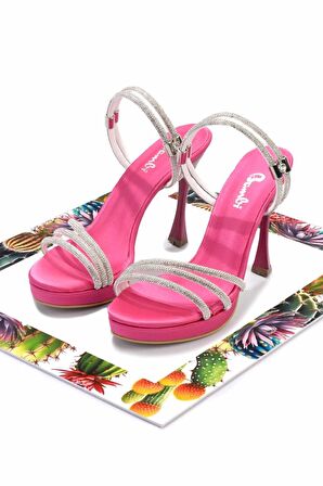 Fuşya Saten  Kadın Terlik K04137031138