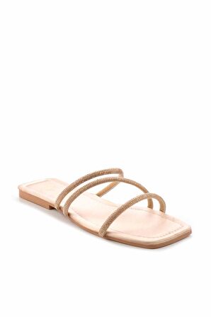 Bambi Nude Saten  Kadın Terlik K04137000238