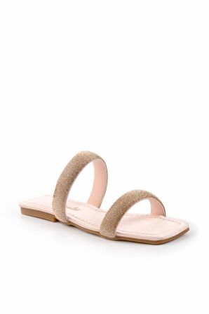 Bambi Nude Saten  Kadın Terlik K04137000638