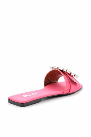 Mat Fuşya Saten  Kadın Terlik K04140016038