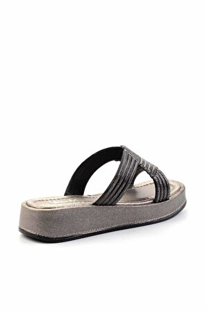 Parlak Kurşun  Kadın Terlik K04156011236