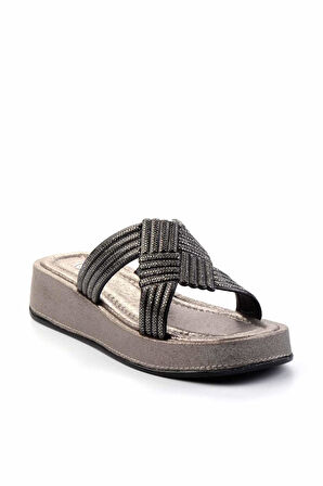 Parlak Kurşun  Kadın Terlik K04156011236