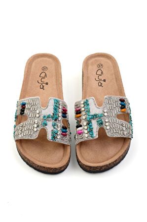 Beyaz  Kadın Terlik K04185102687