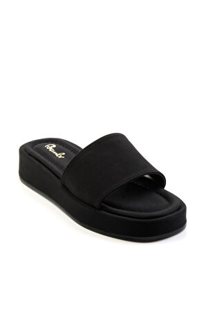 Siyah Nubuk  Kadın Terlik K04188130704