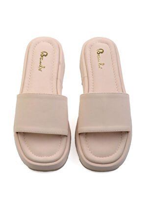 Nude Nubuk  Kadın Terlik K04188130704