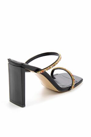 Bambi Metalik Siyah  Kadın Terlik K04188130009