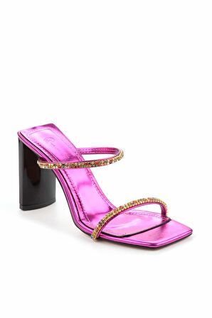 Bambi Metalik Fusya  Kadın Terlik K04188130009