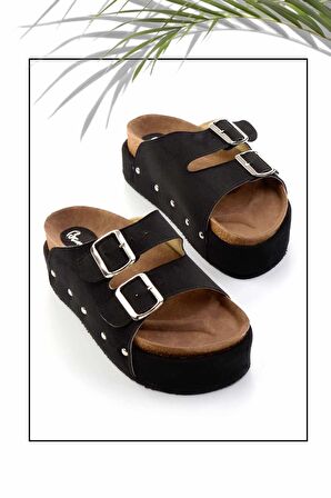 Siyah Süet  Kadın Terlik K04192171502