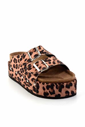 Leopar Kumaş  Kadın Terlik K04192172004