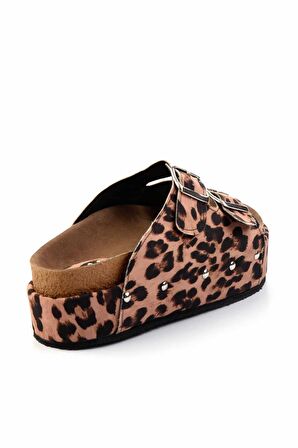 Leopar Kumaş  Kadın Terlik K04192172004