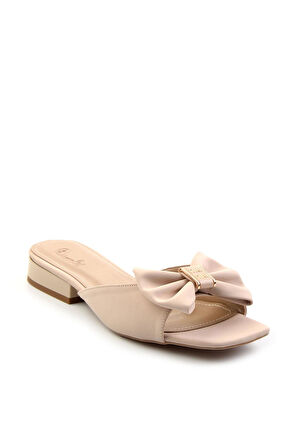 Bej Nubuk  Kadın Terlik K04213270601