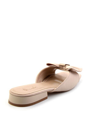 Bej Nubuk  Kadın Terlik K04213270601