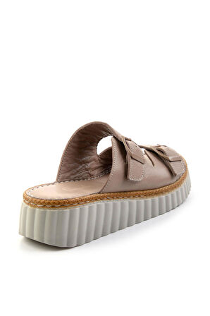 Nude Leather Kadın Terlik K04281030903