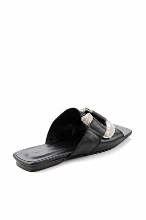 Bambi Siyah Hakiki Deri Kadın Terlik K04292766603