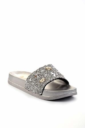 Lame Taşlı  Kadın Terlik K04319430187