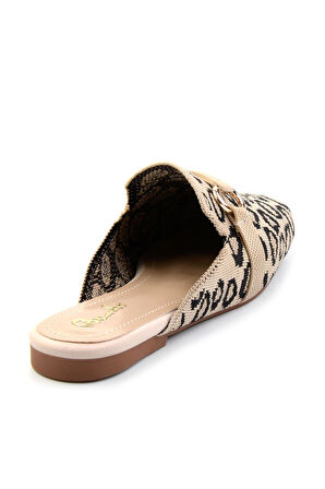 Bej Leopar  Kadın Terlik K04327012482