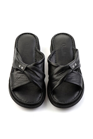 Siyah Leather Kadın Terlik K04331045103