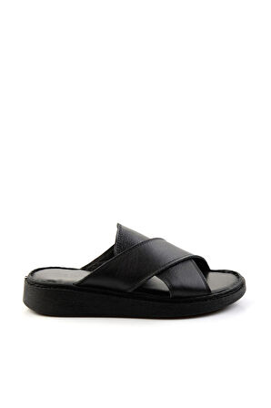 Siyah Leather Kadın Terlik K04331045603