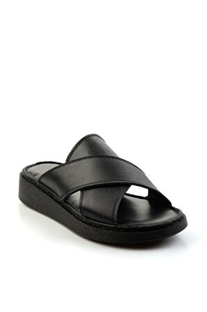 Siyah Leather Kadın Terlik K04331045603