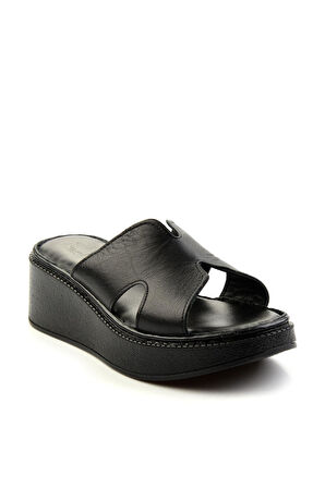 Siyah Leather Kadın Terlik K04331126003