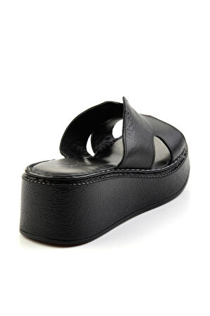 Siyah Leather Kadın Terlik K04331126003