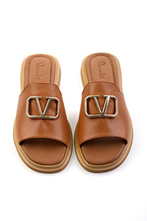 Taba Leather Kadın Terlik K04359022803