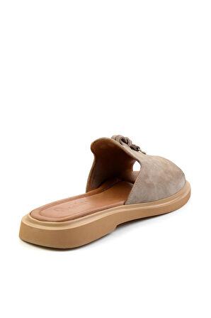 Vizon Hakiki Deri Kadın Terlik K04359022602