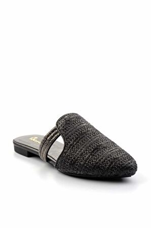 Siyah Hasır  Kadın Terlik K04362062128