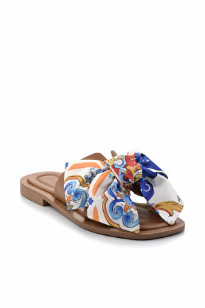 Taba Bej Hakiki Deri Kadın Terlik K04376050003