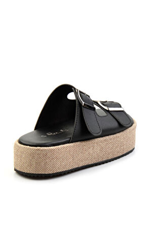 Siyah Leather Kadın Terlik K04423050103