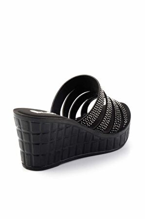 Platin Taşlı  Kadın Terlik K04496720987