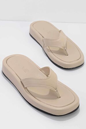 Bambi Bej  Kadın Terlik K04503400909