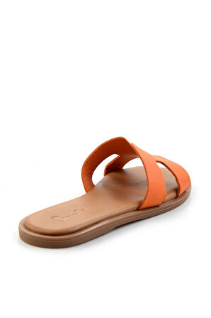 Turuncu Leather Kadın Terlik K04507430003