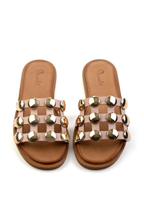 Nude Leather Kadın Terlik K04507111103
