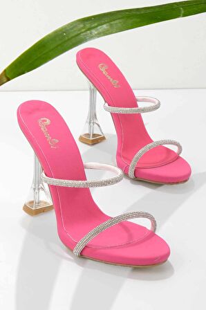 Bambi Mat Fusya Saten  Kadın Terlik K04527995338