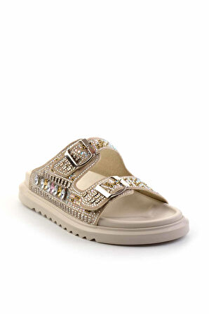 Bej Taşlı  Kadın Terlik K04545005087