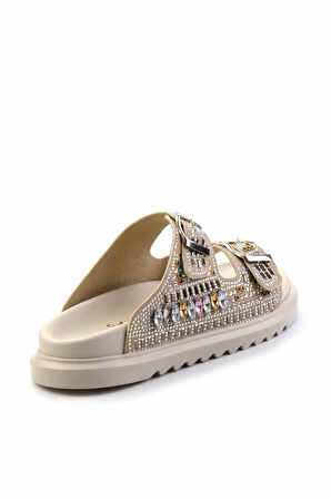 Bej Taşlı  Kadın Terlik K04545005087