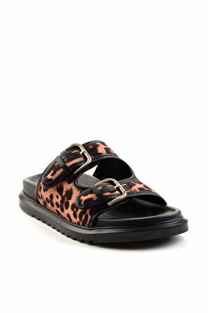 Leopar Kumaş  Kadın Terlik K04545005104