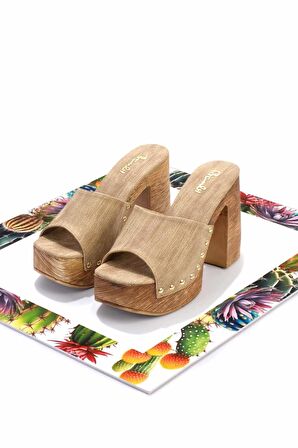 Vizon Nubuk  Kadın Terlik K04566007001