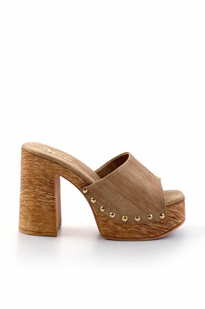 Vizon Nubuk  Kadın Terlik K04566007001