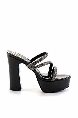 Siyah Platin  Kadın Terlik K04606050308