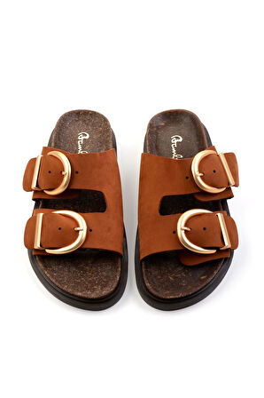 Taba Leather Kadın Terlik K04666013901