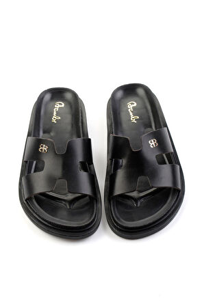 Siyah Leather Kadın Terlik K04666013803