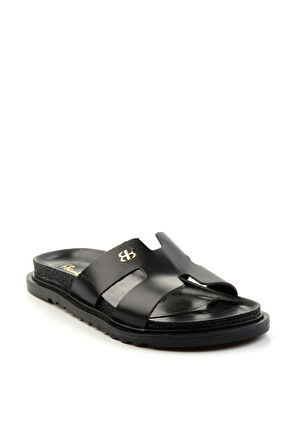Siyah Leather Kadın Terlik K04666013803