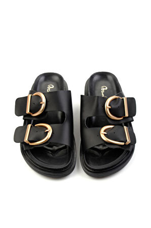 Siyah Leather Kadın Terlik K04666013903