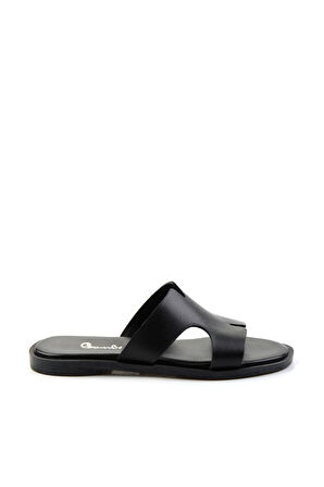 Siyah Leather Kadın Terlik K04666014403